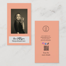 E-post för professionell-fotot QR-webbplats social Visitkort