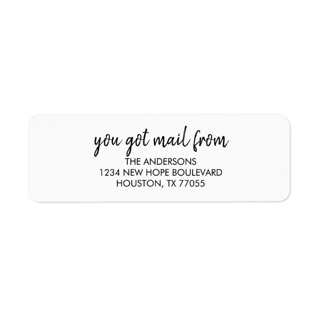 E-post från Adressetiketter Returadress Etikett (Framsidan)