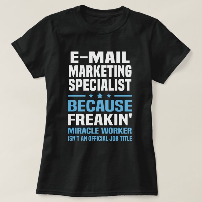 E-post Marknadsföring Specialist T Shirt (Design framsida)