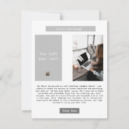 E-post om Business Abandated Cart Reminder Meddelande