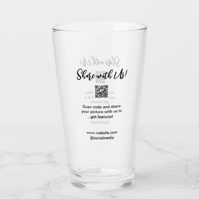  e-postadress för bild-skanning med QR-kod Glaskopp (Framsida)