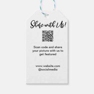 e-postadress för bild-skanning med QR-kod Presentetikett