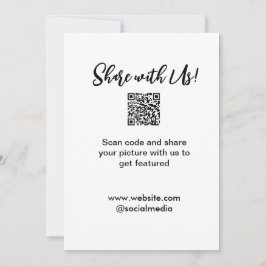 e-postadress för bild-skanning med QR-kod Tack Kort