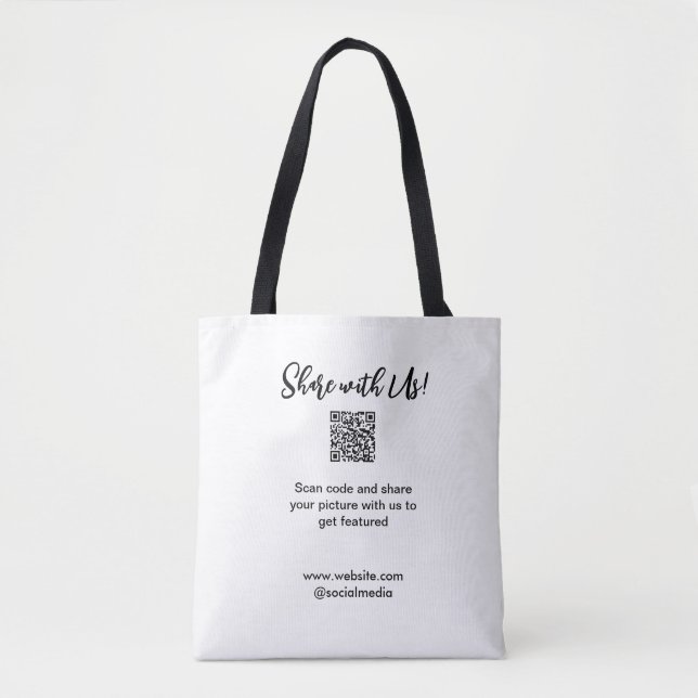  e-postadress för bild-skanning med QR-kod Tygkasse (Framsida)