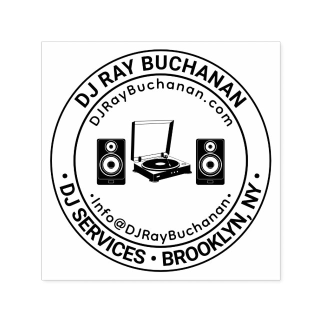 E-postadress till DJ Services Music Business Namn- Självfärgande Stämpel (Design)