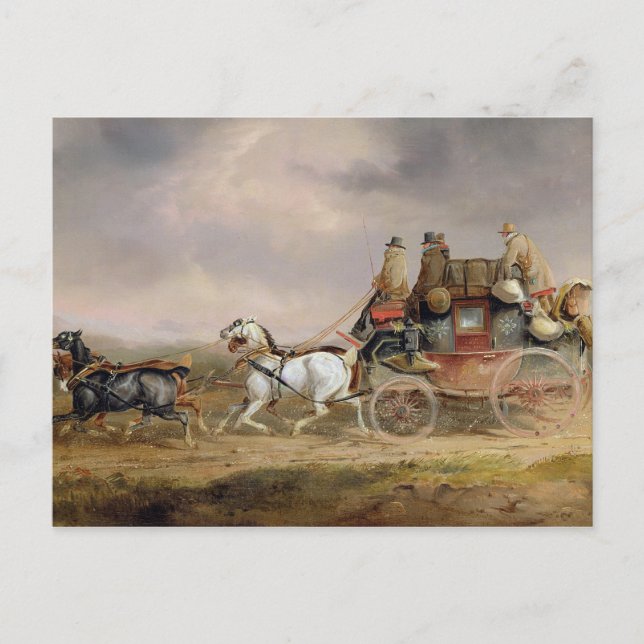 E-postbussar på väg: Royalet Louth-London M Vykort (Framsida)