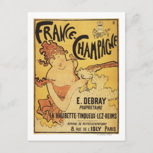 E. Poster av reklamen för Debray Champagne Vykort