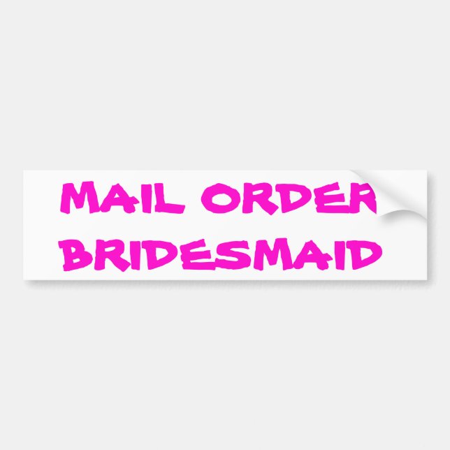 E-postorder, Bridesmaid Bildekal (Framsidan)