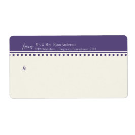 E-poststämpel för bröllopsinbjudningar, Lila Fraktsedel