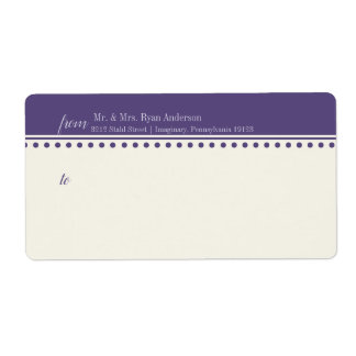 E-poststämpel för bröllopsinbjudningar, Lila Fraktsedel