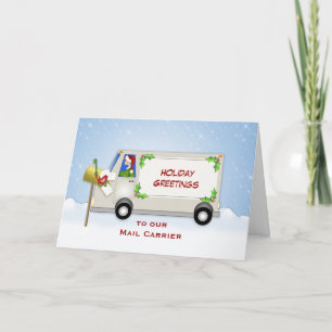 E-posttransportföretag, jullkort, Lastbil-Mail-box Helgkort