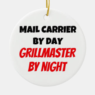 E-posttransportör efter dagggrillmaster per natt julgransprydnad keramik