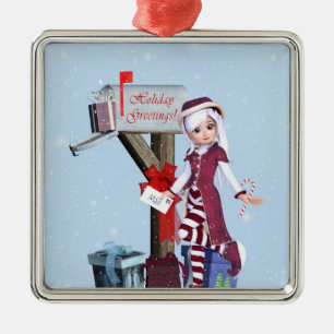 E-posttransportör Elf-postlåda ger Silver Ornament
