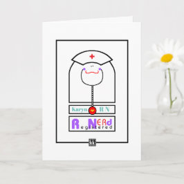 E.R. RN-registrerat gratulationskort Kort