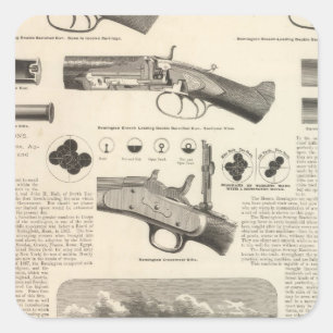 E Remington och Sons Fyrkantigt Klistermärke