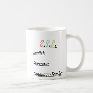E.S.L. Funny: Engelsk superstar Language Teacher Kaffemugg