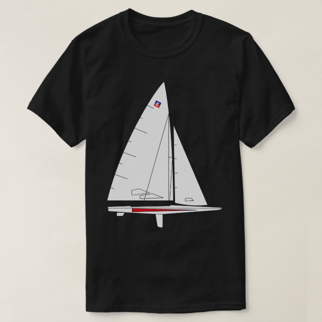 E Scow Sailboat Classic TShirt T Shirt (Design framsida)
