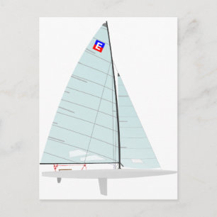 E- scowRacing Sailboat onedesign Class Vykort