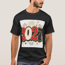 e Skål för 2027 Nyårsfirande Modern Retro