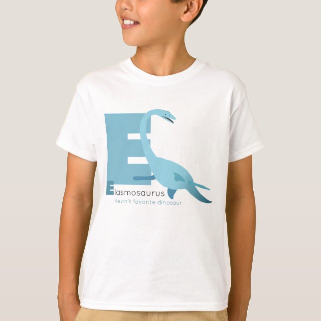 E som Elasmosaurus Mugg T Shirt (Framsida)