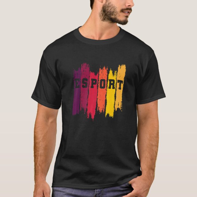 E Spelvideospelskonsol för sport T Shirt (Framsida)