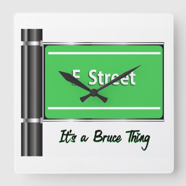 E St Clock Fanart WallsOf Fame Fanart Tribute Fyrkantig Klocka (Framsida)