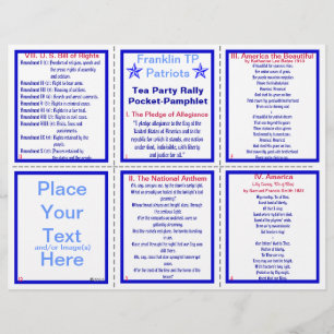 E-VIII** Patriotic Rally Pamphlet (Anpassade) Reklamblad