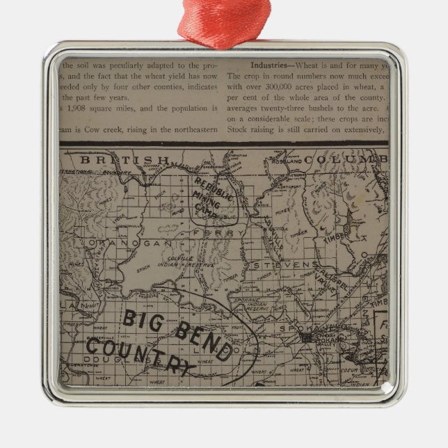 E Washington, N Idaho Julgransprydnad Metall (Framsidan)