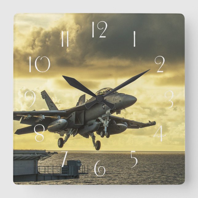 Ea18g growler fighter jet avfyrar bärare fyrkantig klocka (Framsida)