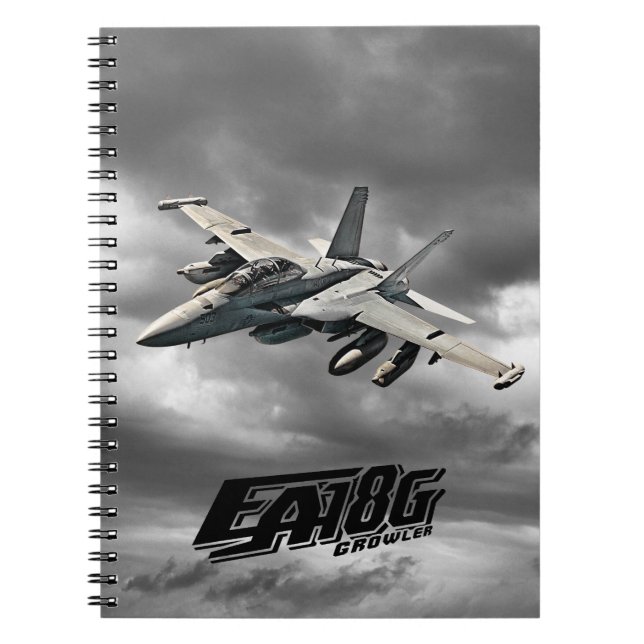EA-18G bärbar dator med Growler-Spiral-foto Anteckningsbok (Framsidan)