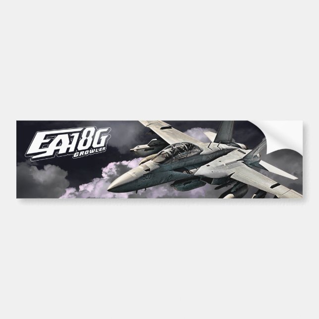 EA-18G Growler Bumper Sticker Bumper Sticker Bildekal (Framsidan)