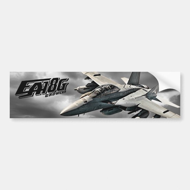 EA-18G Growler Bumper Sticker Bumper Sticker Bildekal (Framsidan)