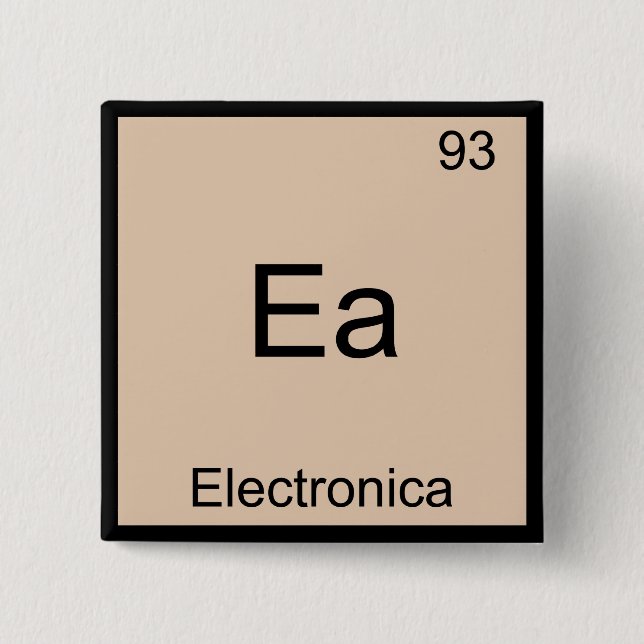 Ea - Electronica Funny Chemistry Inslag-symbol T Knapp (Framsida)