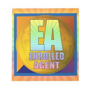 EA LOGOTYP ENROLLED AGENT ANTECKNINGSBLOCK