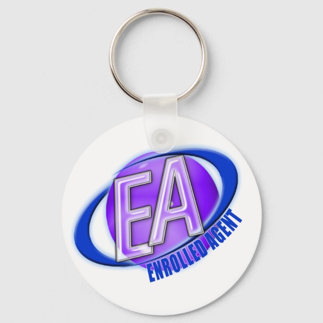 EA ORB SWOOSH-LOGOTYP - ENROLLED AGENT NYCKELRING (Framsida)