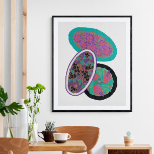 EA Séguy botaniskt blomtryck poster