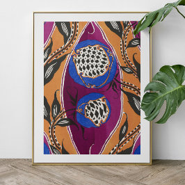 EA Séguy botaniskt blomtryck poster