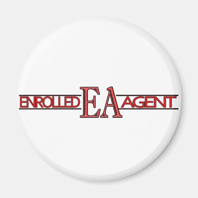 EA SPECIALIST LOGOTYP ENROLLED AGENT MAGNET (Framsidan)