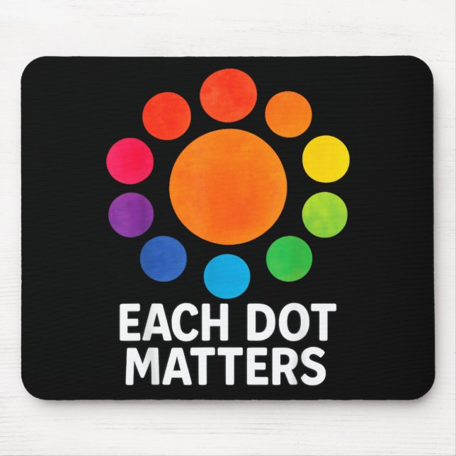 Each Dot Matters Polka Dot Lover Happy Dot Day Musmatta (Framsidan)