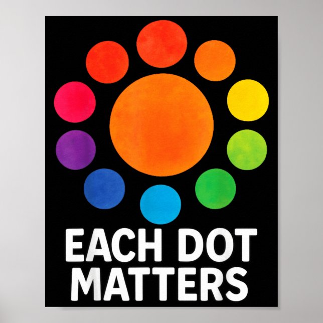 Each Dot Matters Polka Dot Lover Happy Dot Day Poster (Framsidan)