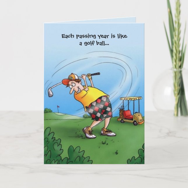 Each Year is like a Golf Ball Birthday Kort (Framsida)