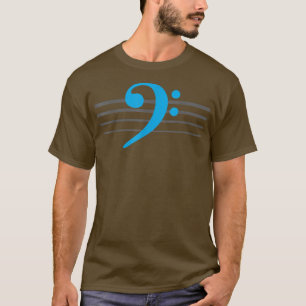EADG 4 String Cyan Bass Clef Bass GuitarBass Playe T Shirt