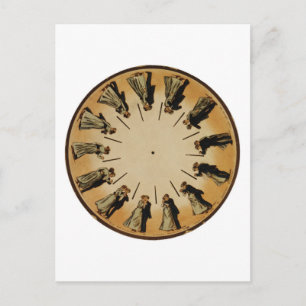 Eadweard Muybridge Couple Waltzing Phenakistoscope Vykort