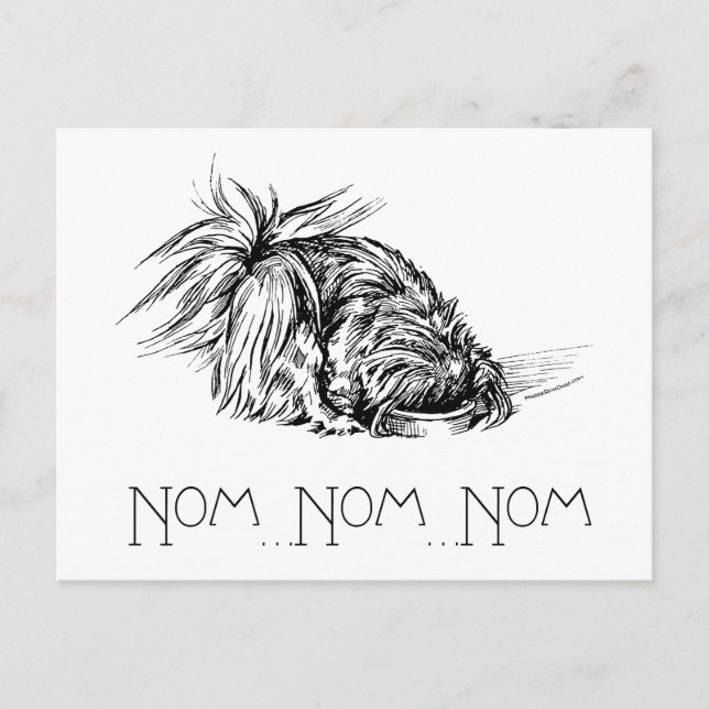 Eager Eater Peke Vykort (Framsida)