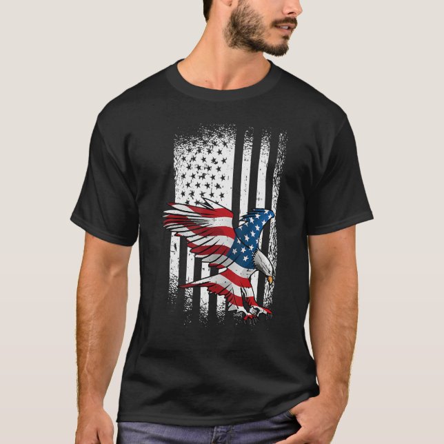 Eagle 4th Of July Independence Day Patriotic Ameri T Shirt (Framsida)