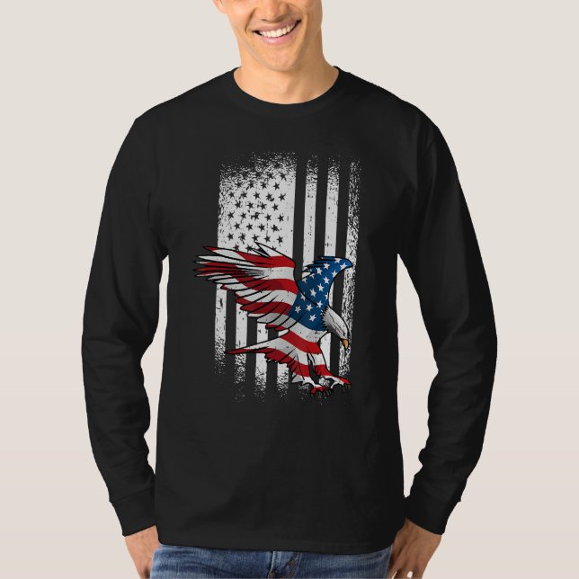 Eagle 4th Of July Independence Day Patriotic Ameri T Shirt (Framsida)