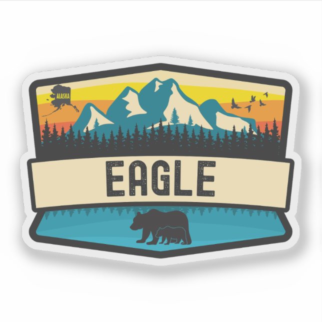 Eagle, Alaska Klistermärken (Framsida)
