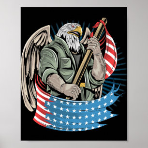 Eagle america usa armésoldat konstverk för veteran poster