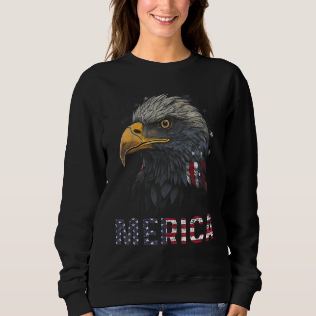 Eagle American Flag USA Flag Mullet Eagle 4th of J T Shirt (Framsida)