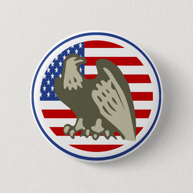 Eagle American Flagga Knapp (Framsida)